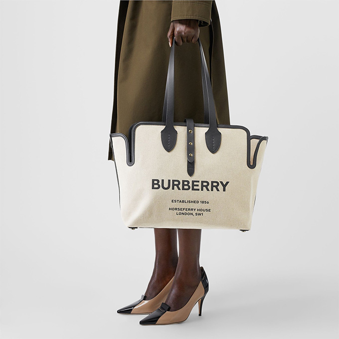 burberry the belt horseferry print canvas tote bag